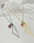 1934 Watermelon Palestine Map Necklace Unisex - Ergosalah - Ergonomic padded prayer mat for knee support