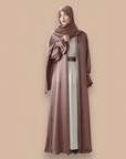 4pcs Satin Abaya Set Elegant Muslim Women’s Robe - Ergosalah - Ergonomic padded prayer mat for knee support