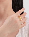 Ayatul Kursi Adjustable Arabic Ring – Thick - Stainless Steel