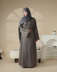 Modest 2-Piece Linen Turkish Abaya Set