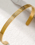 Ayatul Kursi Cuff Bracelet – 304 Stainless Steel | Gold, Black, Rose Gold & Silver