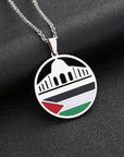 Al - Aqsa Mosque & Palestine Pendant Necklace - Ergosalah - Ergonomic padded prayer mat for knee support