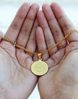 Allah Name Pendant Necklace | Islamic Titanium Steel Medallion in Gold, Silver & Black - Ergosalah - Ergonomic padded prayer mat for knee support