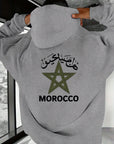 Arabic Morocco Hoodie | Unisex Back Print - Ergosalah - Ergonomic padded prayer mat for knee support