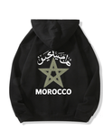 Arabic Morocco Hoodie | Unisex Back Print - Ergosalah - Ergonomic padded prayer mat for knee support