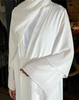 Chiffon Abaya Set with Matching Hijab & Belt - Ergosalah - Ergonomic padded prayer mat for knee support