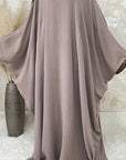Duaa - Ice silk Abaya (without hijab) - Ergosalah - Ergonomic padded prayer mat for knee support