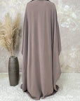 Duaa - Ice silk Abaya (without hijab) - Ergosalah - Ergonomic padded prayer mat for knee support