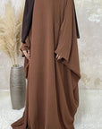 Duaa - Ice silk Abaya (without hijab) - Ergosalah - Ergonomic padded prayer mat for knee support