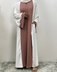 Elegant Faux Two - Piece Abaya - Ergosalah - Ergonomic padded prayer mat for knee support