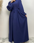 Elegant Long Sleeve Zipper Abaya - Ergosalah - Ergonomic padded prayer mat for knee support