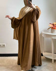 Elegant Warm Corduroy Abaya - Ergosalah - Ergonomic padded prayer mat for knee support