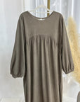 Elegant Warm Corduroy Abaya - Ergosalah - Ergonomic padded prayer mat for knee support