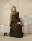 Everyday Wear Modest Long Sleeve Polyester Abaya - Ergosalah - Ergonomic padded prayer mat for knee support