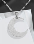 Inna Ma’al Usri Yusra Crescent Moon Necklace - Ergosalah - Ergonomic padded prayer mat for knee support