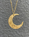 Inna Ma’al Usri Yusra Crescent Moon Necklace - Ergosalah - Ergonomic padded prayer mat for knee support