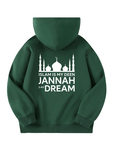 Islam Is My Deen Jannah Dream Hoodie | Unisex Back Print - Ergosalah - Ergonomic padded prayer mat for knee support