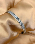 Keffiyeh Pattern Stainless Steel Cuff Bracelet Unisex - Ergosalah - Ergonomic padded prayer mat for knee support