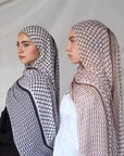 Keffiyeh Print Modal Hijab - Ergosalah - Ergonomic padded prayer mat for knee support