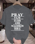 Men's Casual Ramadan Prayer Calligraphy T-Shirt - Soft Polyester Short Sleeve Crew Neck with Knotted Hem, Lightweight & Comfortable for All Seasons, Ideal for Casual Outings & Relaxed Wear, Allseason Apparel | Geometric Pattern Shirt | Recitation Of The F - Ergosalah - Ergonomic padded prayer mat for knee support