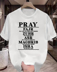 Men's Casual Ramadan Prayer Calligraphy T-Shirt - Soft Polyester Short Sleeve Crew Neck with Knotted Hem, Lightweight & Comfortable for All Seasons, Ideal for Casual Outings & Relaxed Wear, Allseason Apparel | Geometric Pattern Shirt | Recitation Of The F - Ergosalah - Ergonomic padded prayer mat for knee support
