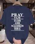 Men's Casual Ramadan Prayer Calligraphy T-Shirt - Soft Polyester Short Sleeve Crew Neck with Knotted Hem, Lightweight & Comfortable for All Seasons, Ideal for Casual Outings & Relaxed Wear, Allseason Apparel | Geometric Pattern Shirt | Recitation Of The F - Ergosalah - Ergonomic padded prayer mat for knee support