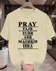 Men's Casual Ramadan Prayer Calligraphy T-Shirt - Soft Polyester Short Sleeve Crew Neck with Knotted Hem, Lightweight & Comfortable for All Seasons, Ideal for Casual Outings & Relaxed Wear, Allseason Apparel | Geometric Pattern Shirt | Recitation Of The F - Ergosalah - Ergonomic padded prayer mat for knee support