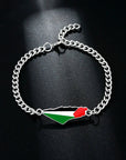 Palestine Map Charm Unisex Bracelet - Ergosalah - Ergonomic padded prayer mat for knee support
