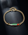 Palestine Map Charm Unisex Bracelet - Ergosalah - Ergonomic padded prayer mat for knee support