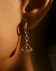 Palestine Watermelon Gold Earrings - Ergosalah - Ergonomic padded prayer mat for knee support