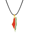 Palestine Watermelon Necklace Cord edition - Ergosalah - Ergonomic padded prayer mat for knee support