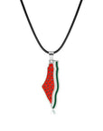 Palestine Watermelon Necklace Cord edition - Ergosalah - Ergonomic padded prayer mat for knee support
