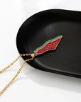 Palestine Watermelon Necklace - Ergosalah - Ergonomic padded prayer mat for knee support