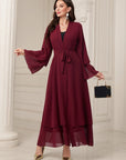 Sara - Chiffon Abaya (Without Hijab) - Ergosalah - Ergonomic padded prayer mat for knee support