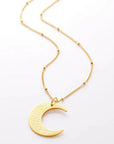 Stainless Steel Moon Pendant Necklace - Ergosalah - Ergonomic padded prayer mat for knee support