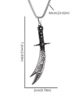 Zulfikar Sword Pendant – Imam Ali Islamic Necklace - Ergosalah - Ergonomic padded prayer mat for knee support