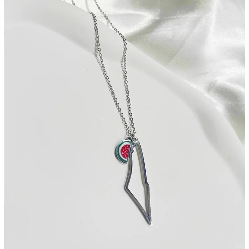 1934 Watermelon Palestine Map Necklace Unisex - Ergosalah - Ergonomic padded prayer mat for knee support