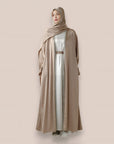 4pcs Satin Abaya Set Elegant Muslim Women’s Robe - Ergosalah - Ergonomic padded prayer mat for knee support