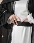 4pcs Satin Abaya Set Elegant Muslim Women’s Robe - Ergosalah - Ergonomic padded prayer mat for knee support