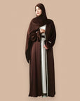 4pcs Satin Abaya Set Elegant Muslim Women’s Robe - Ergosalah - Ergonomic padded prayer mat for knee support