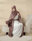 4pcs Satin Abaya Set Elegant Muslim Women’s Robe - Ergosalah - Ergonomic padded prayer mat for knee support