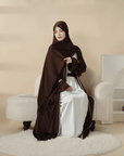 4pcs Satin Abaya Set Elegant Muslim Women’s Robe - Ergosalah - Ergonomic padded prayer mat for knee support