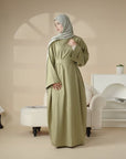 Modest 2-Piece Linen Turkish Abaya Set