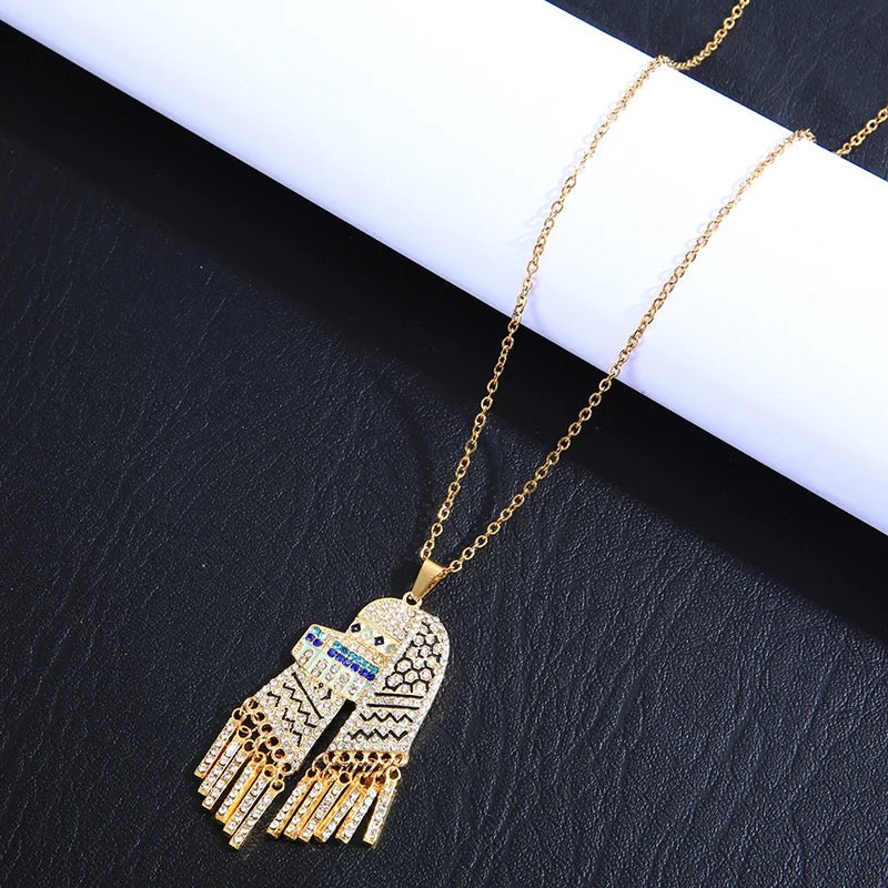 Al Aqsa Kufiya Tassel Necklace Unisex - Ergosalah - Ergonomic padded prayer mat for knee support