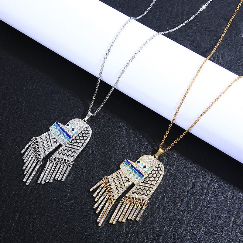 Al Aqsa Kufiya Tassel Necklace Unisex - Ergosalah - Ergonomic padded prayer mat for knee support