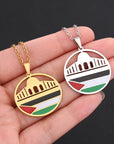 Al - Aqsa Mosque & Palestine Pendant Necklace - Ergosalah - Ergonomic padded prayer mat for knee support