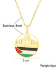 Al - Aqsa Mosque & Palestine Pendant Necklace - Ergosalah - Ergonomic padded prayer mat for knee support