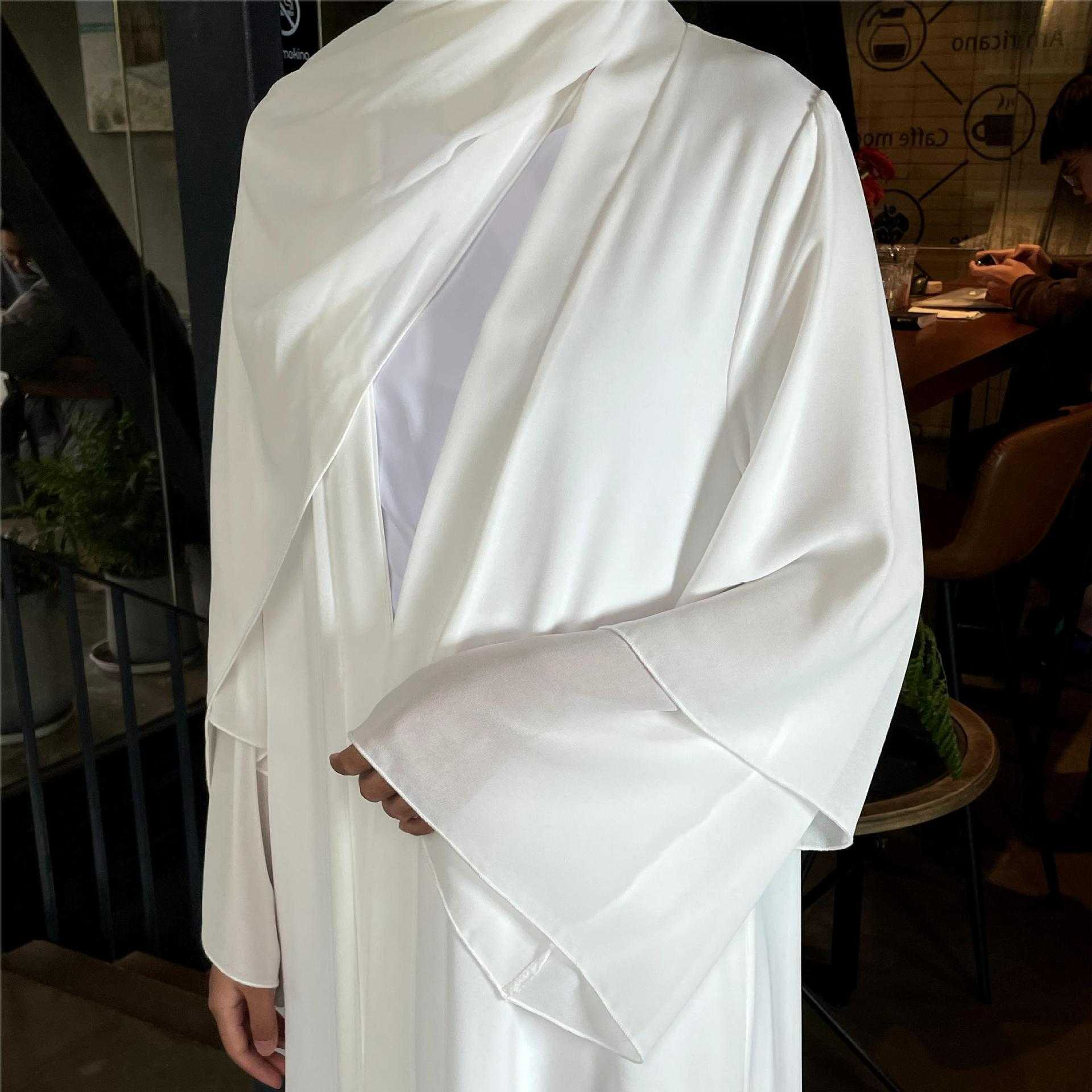 Chiffon Abaya Set with Matching Hijab &amp; Belt - Ergosalah - Ergonomic padded prayer mat for knee support