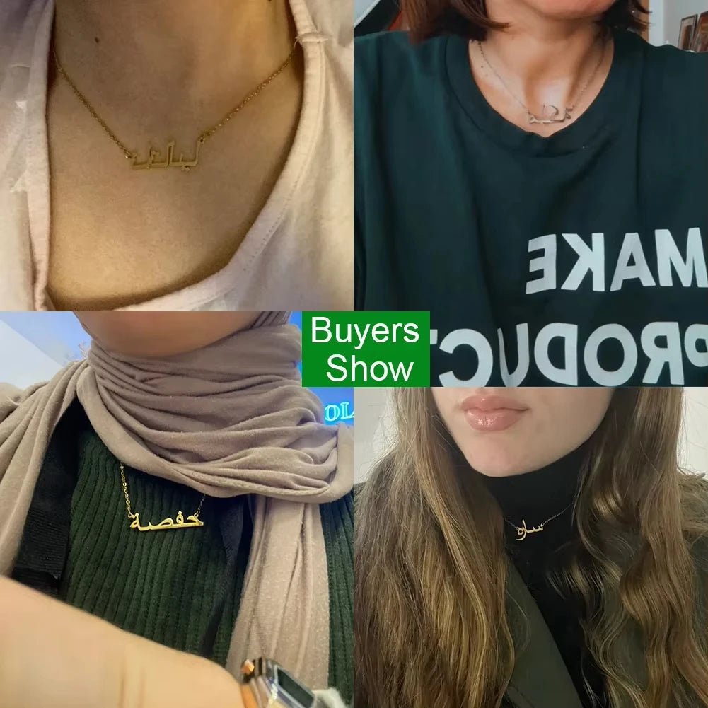 Custom Arabic Name Necklace - Ergosalah - Ergonomic padded prayer mat for knee support