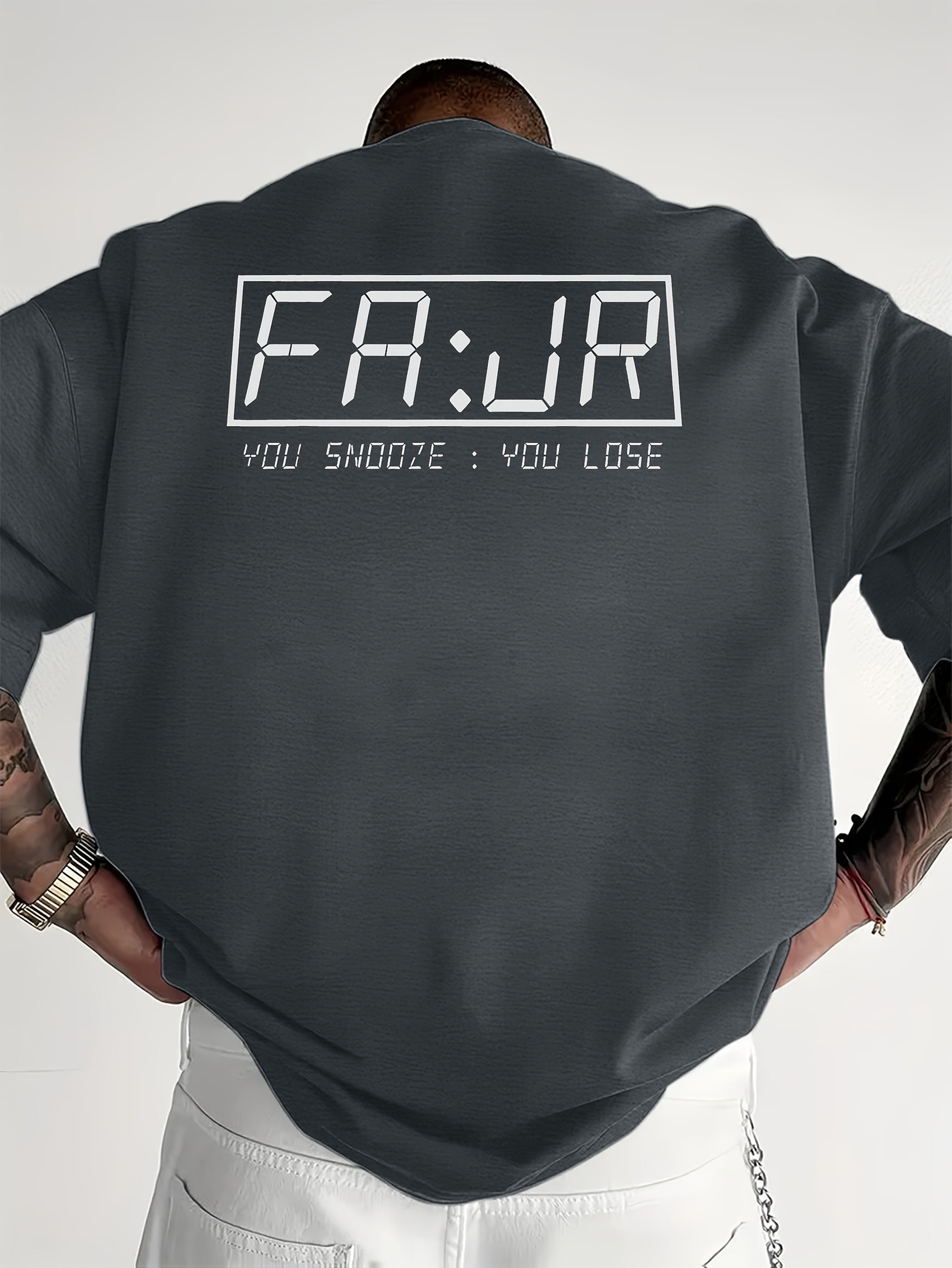 Dawn Time Muslim Ramadan Men's Casual Short Sleeve T-Shirt - FAJR Prayer Time Graphic Print, Breathable 100% Polyester, Round Neck Regular Fit Tee for Summer, Black with White Lettering, Relaxed Outing Attire, Medium Stretch Fabric - Ergosalah - Ergonomic padded prayer mat for knee support